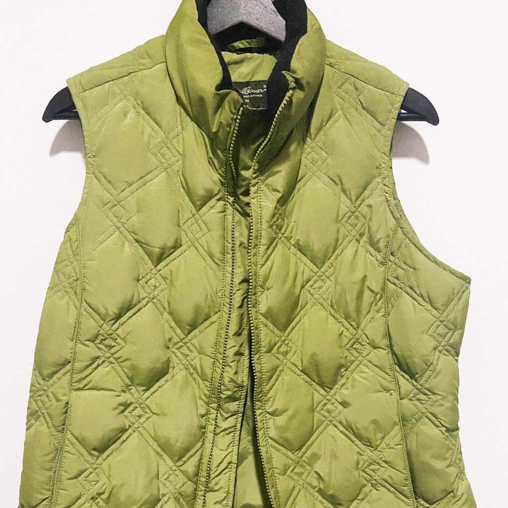 Bright Green Down Insulated Eddie Bauer Vest - M